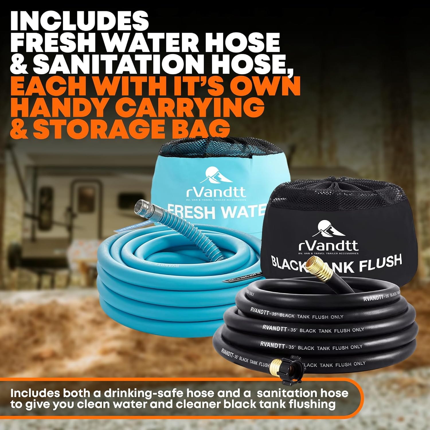 Fresh Water Kit - Drinking Hose & Sanitation Filter (35FT)