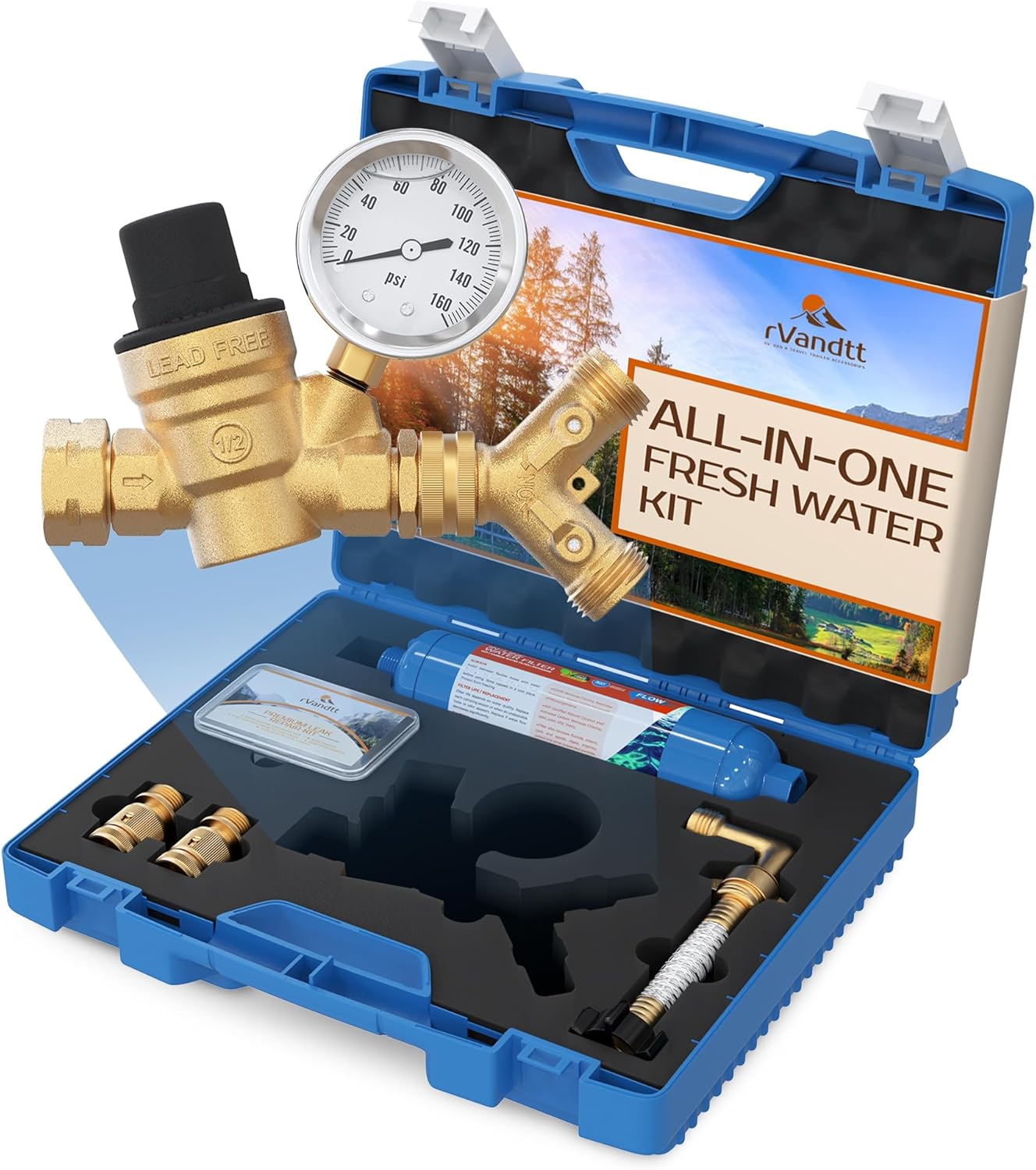 Fresh Water Kit with Inline Filter & Brass Fittings