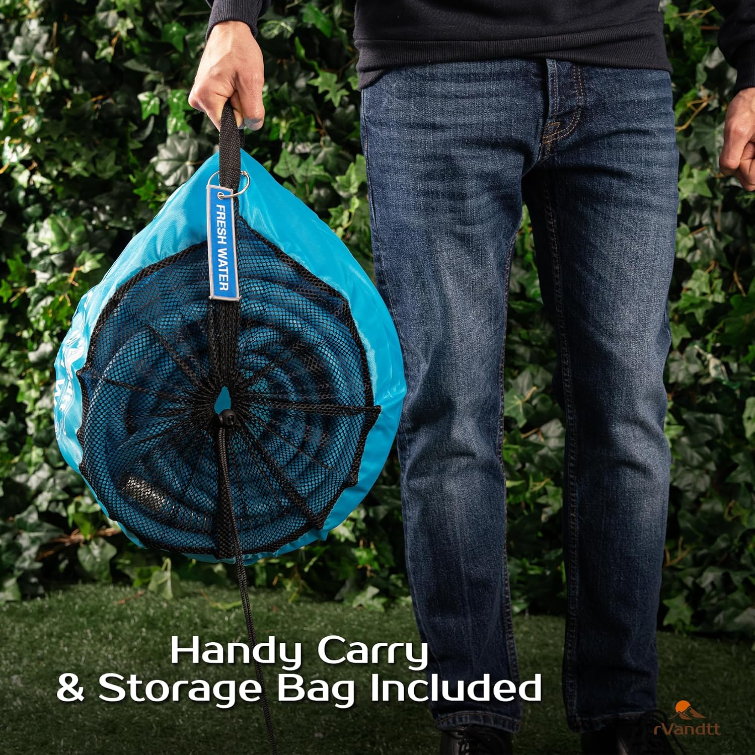 rVandtt - RV Fresh Water Hose - Premium Drinking Water Hose with Storage Bag, Flexible Garden Hose for RV, Camping, and Outdoor Use - Lead, BPA, and Phthalate Free, 35ft 5/8" diameter